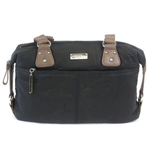 NWT Stone Mountain Long Beach Satchel Purse Leather Shoulder Bag Black